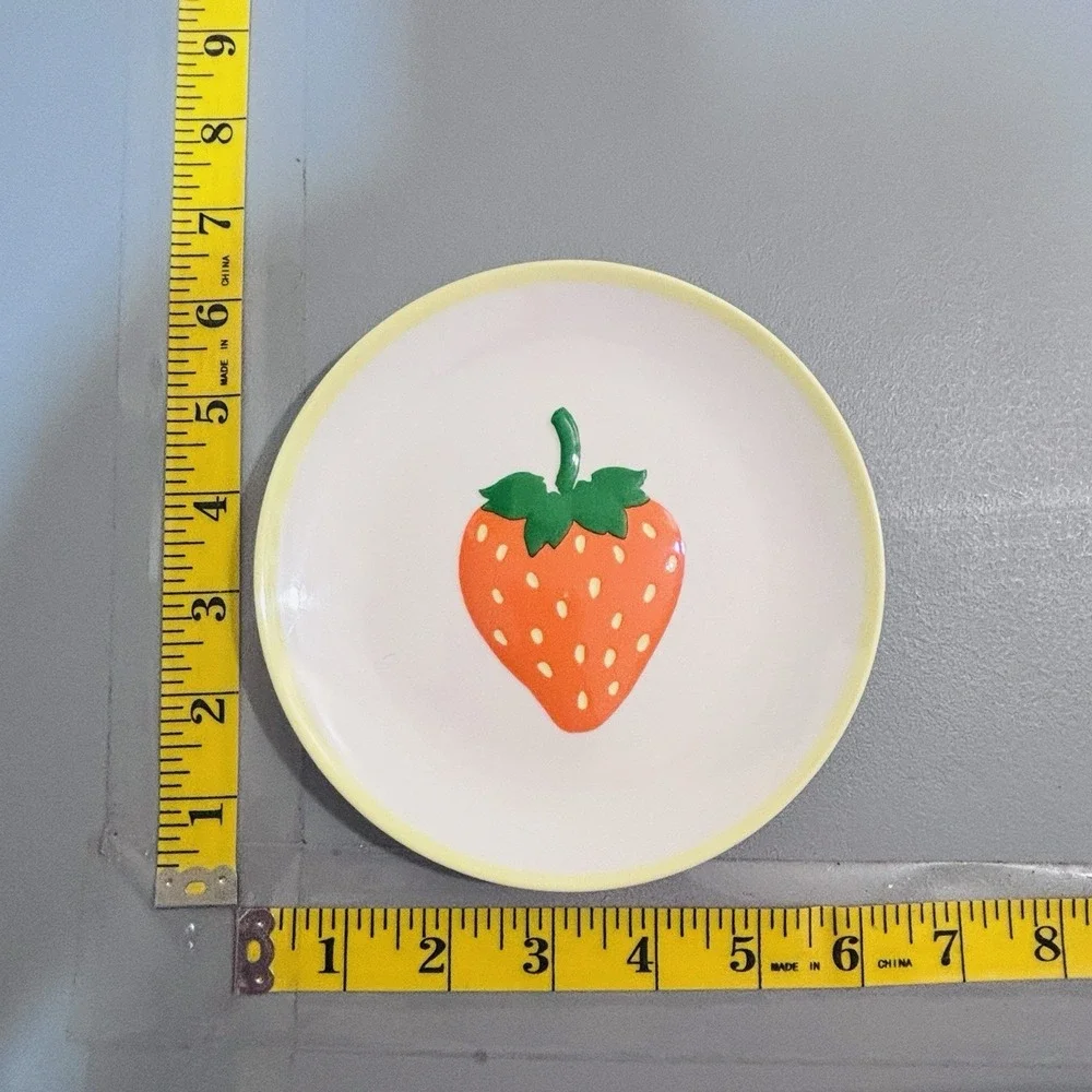 Kate Spade New York Strawberry Melamine Colorful Four Piece Plate Set 6